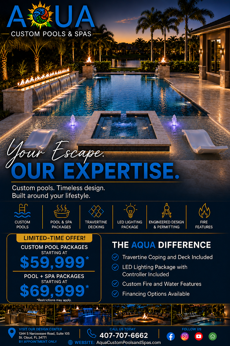 AQUA Custom Pools and Spas swimming pool installation