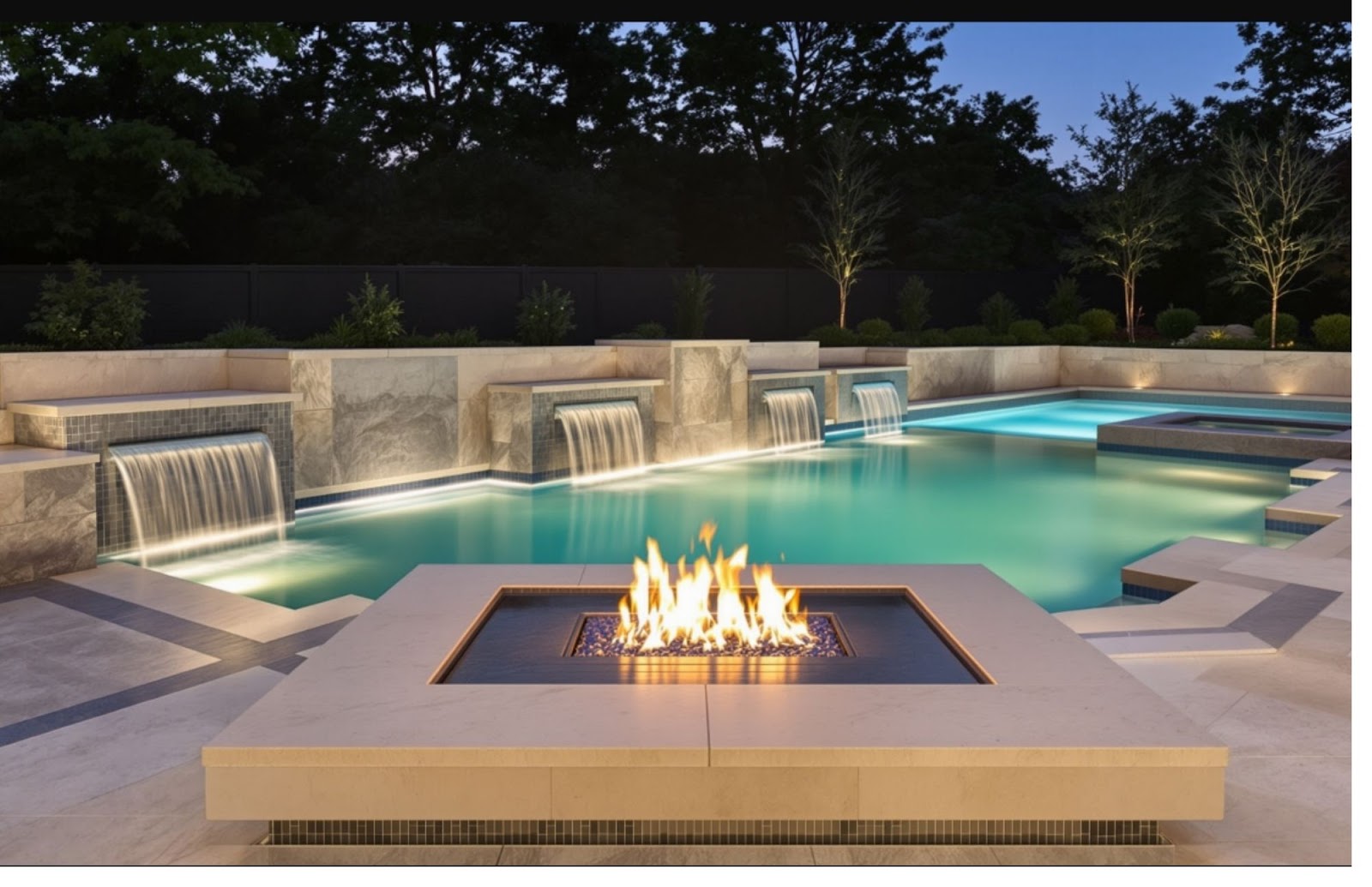 AQUA Custom Pools and Spas pool project — customer photo