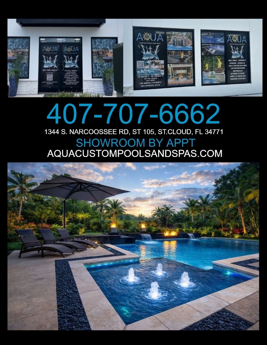 AQUA Custom Pools and Spas outdoor pool installation