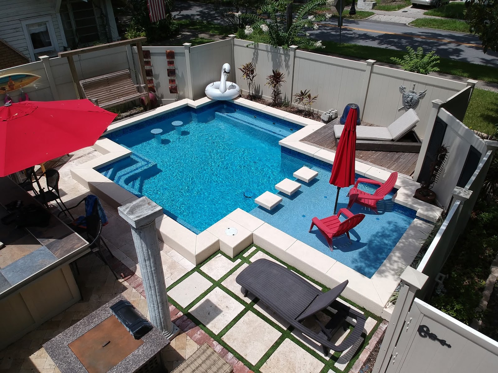 Caribbean Pools custom inground pool build