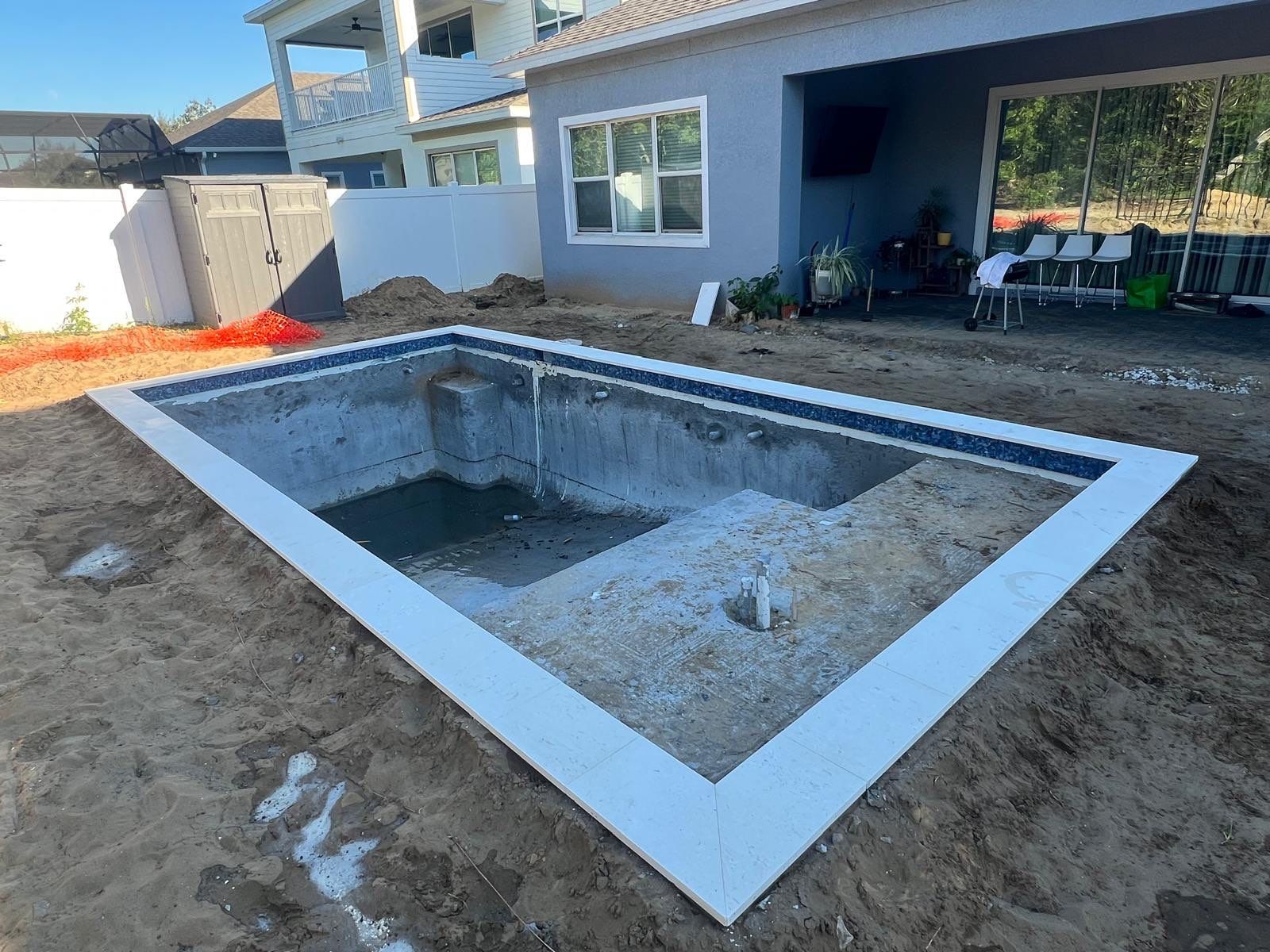 Grunit Pool Contractors custom inground pool build