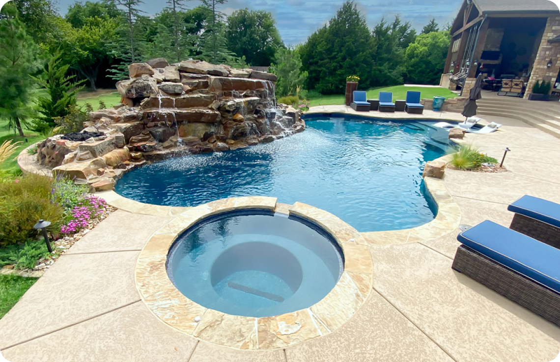 J&c Fiberglass Pools Inc pool construction site photo