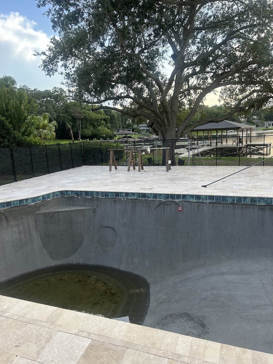 Larry Bowles Pools completed pool installation