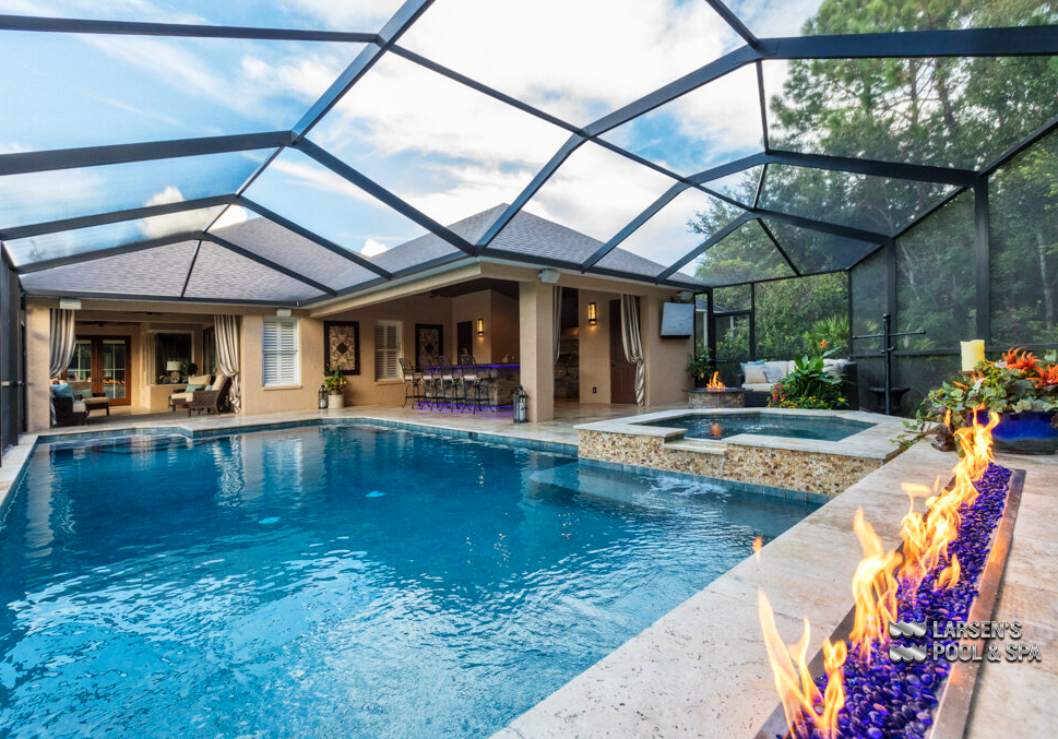 Larsen's Pool & Spa, LLC completed pool and spa work