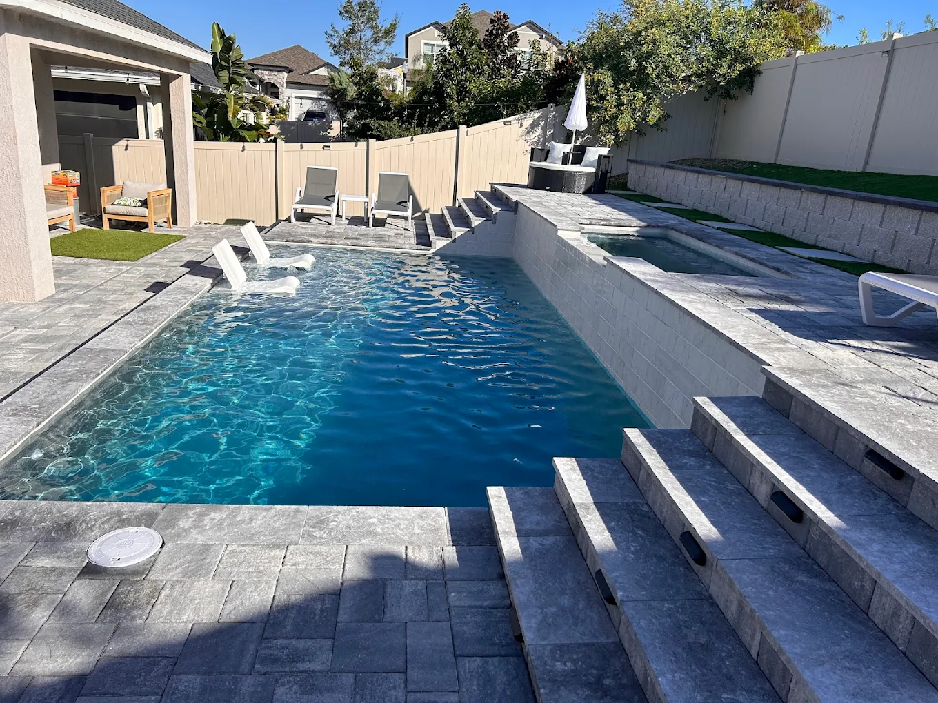 Leron Homes & Pools custom pool project in Florida