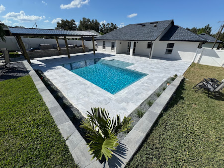 Southern Paradise Pools pool construction site photo
